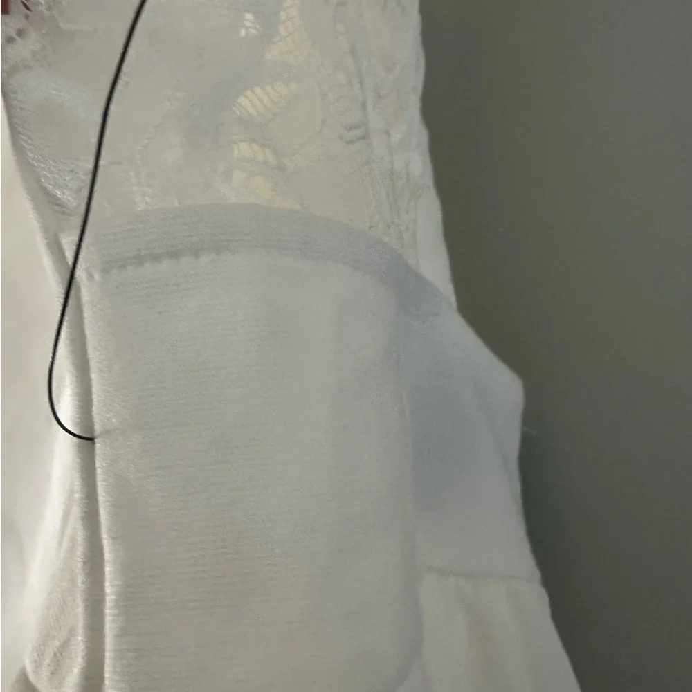 Lulus My Beloved Lace Maxi Dress Women Small White Keyhole Open Back Layer NWOT - Picture 2 of 5